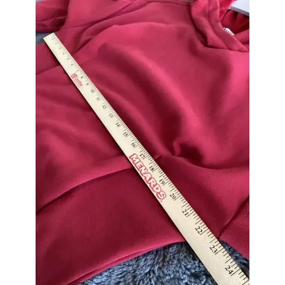 Athleta Women's Clover Berry Cozy Karma Hooded Sweatshirt Maroon Size Medium - Picture 8 of 11